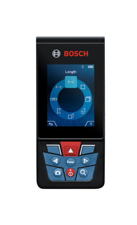 Bosch GLM400CL reinforced screen glass improves durability on job sites.