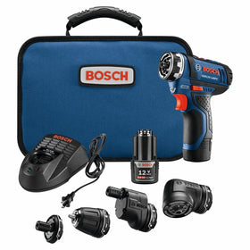 Bosch GSR12V-140FCB22 FlexiClick assembly enables versatile driving and drilling