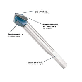 Bosch GT2000 precision tip controls wander during glass drilling
