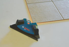 90-degree alignment with bright lines for tile and cabinet layouts