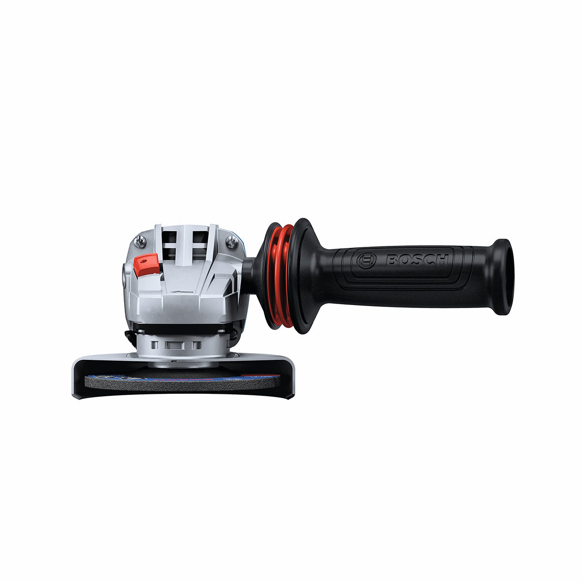 Bosch GWS10-450P anti-vibration handle reduces fatigue during long grinding.