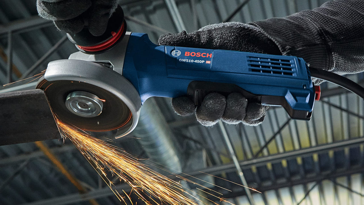 Bosch GWS10-450P compact 10-amp motor delivers strong performance.