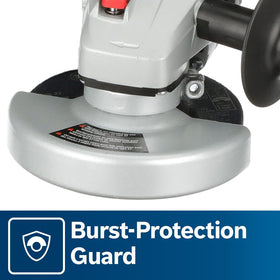 Bosch GWS8-45 large spindle lock enables easy disc changes