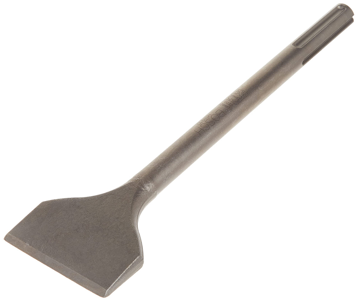 Bosch HS1910 wide design chisel enhances quick chiseling.