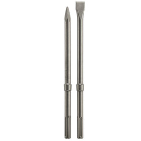 Bosch HS19R2PK SDS-Max chisel set with two chisels for faster material removal.