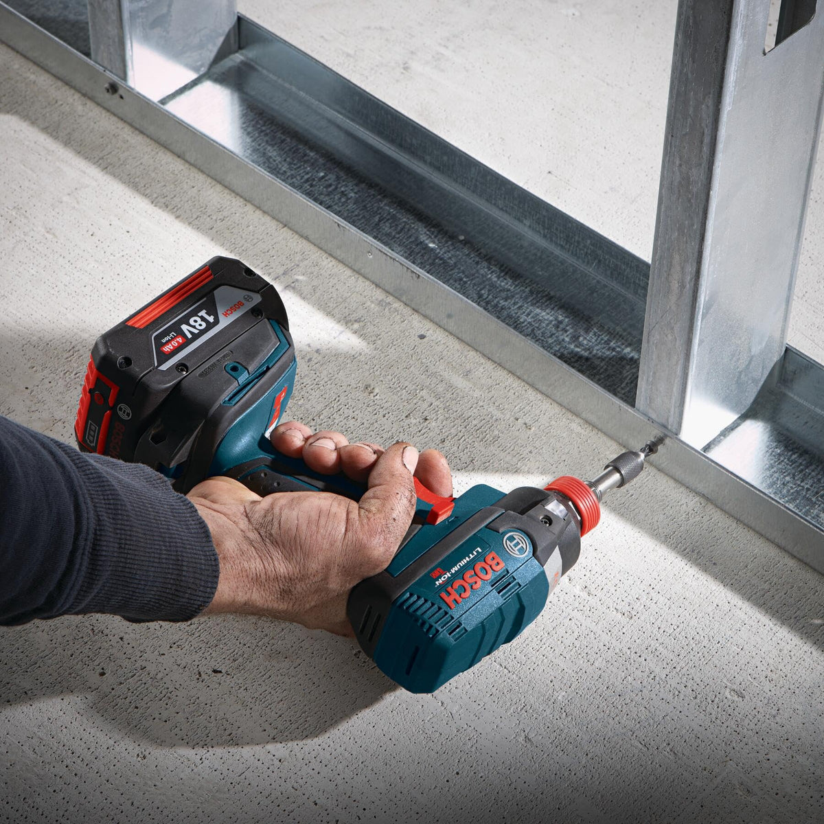 Bosch ITPH26B clear fit reduces cam-out during heavy screwing tasks