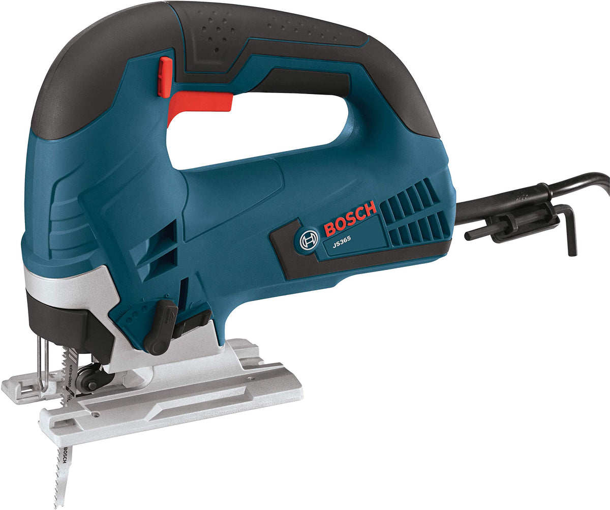 Bosch JS365 precision plunging mechanism enables accurate cuts.