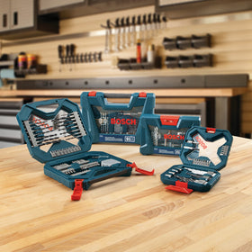 Bosch MS4034 34-piece set in use enables ready-to-go drilling and driving across surfaces.