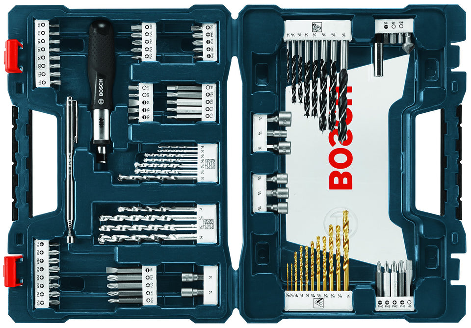 Bosch MS4091 case with bits neatly organized for quick access on site