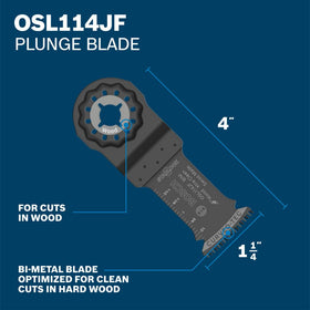 Bosch OSL005C carbide blade OSL114C for metal cutting.