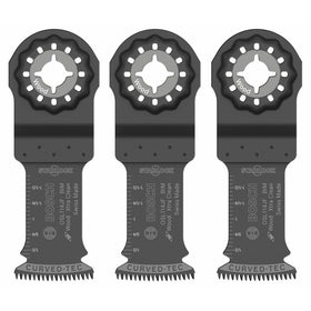 Bosch OSL114JF-3 Starlock bi-metal blade 3-pack for precise hardwood cuts.