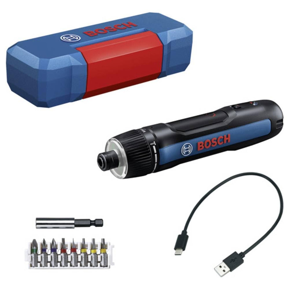 Bosch Professional GO 3 screwdriver image focusing on the compact design and quick bit changes