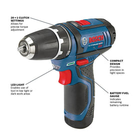 Bosch PS31-2A with battery pack in use for portable, all-day tasks.