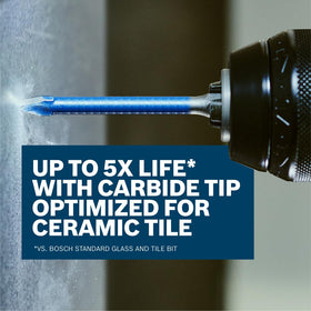 Bosch PTBX05 arrow-head design speeds drilling with less friction.