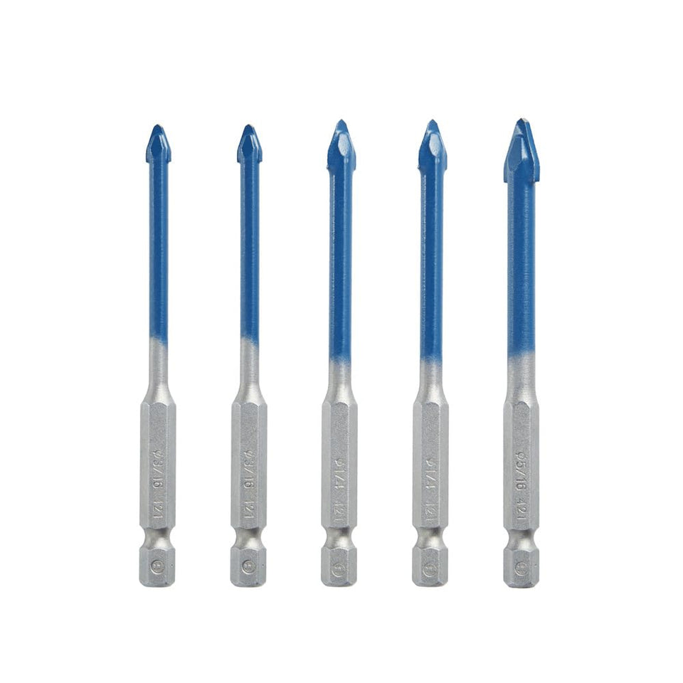 Bosch PTBX05 porcelain tile bit set enabling precise porcelain tile drilling.