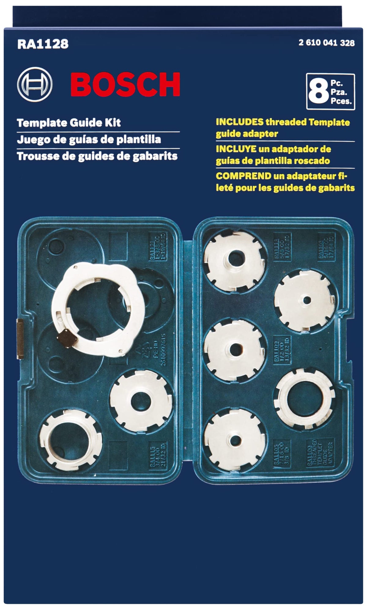 Bosch RA1128 radius hinge guides for precise curved routing.