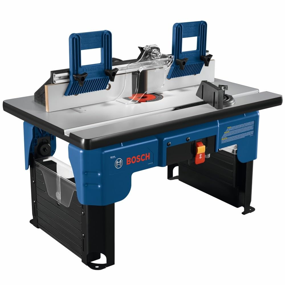 Bosch RA1141 folding-legs design enables quick setup and portability.