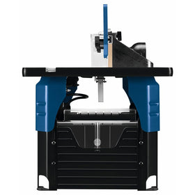Bosch RA1141 tall fence with two adjustable featherboards for control.
