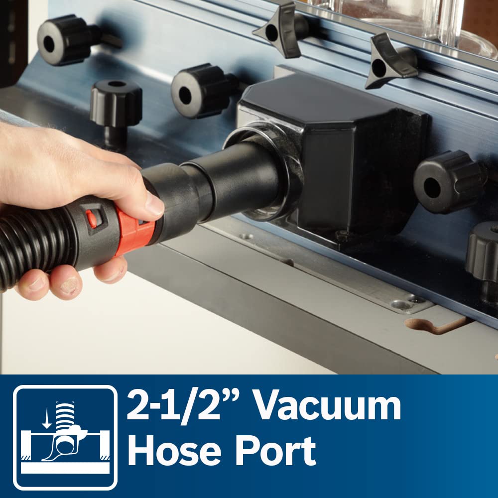 Two dust ports on the Bosch RA1171 support standard vacuum hoses