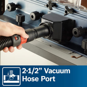 Two dust ports on the Bosch RA1171 support standard vacuum hoses