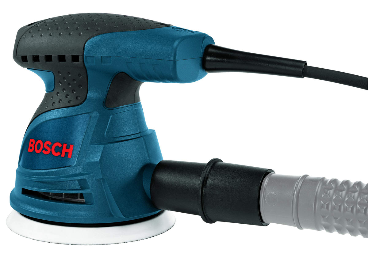 Bosch ROS10 pad dampening system reduces swirl marks for a refined finish.