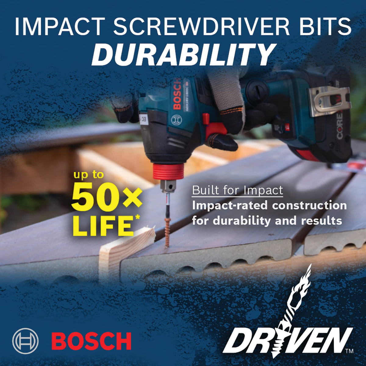 Contents layout of Bosch SDMSD45 45-piece screwdriving set