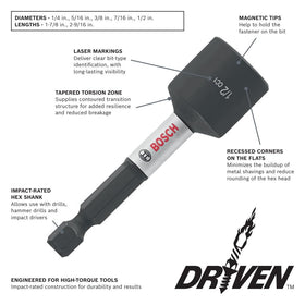Precision-milled tips on Bosch SDMSD45 bits for a tighter fit