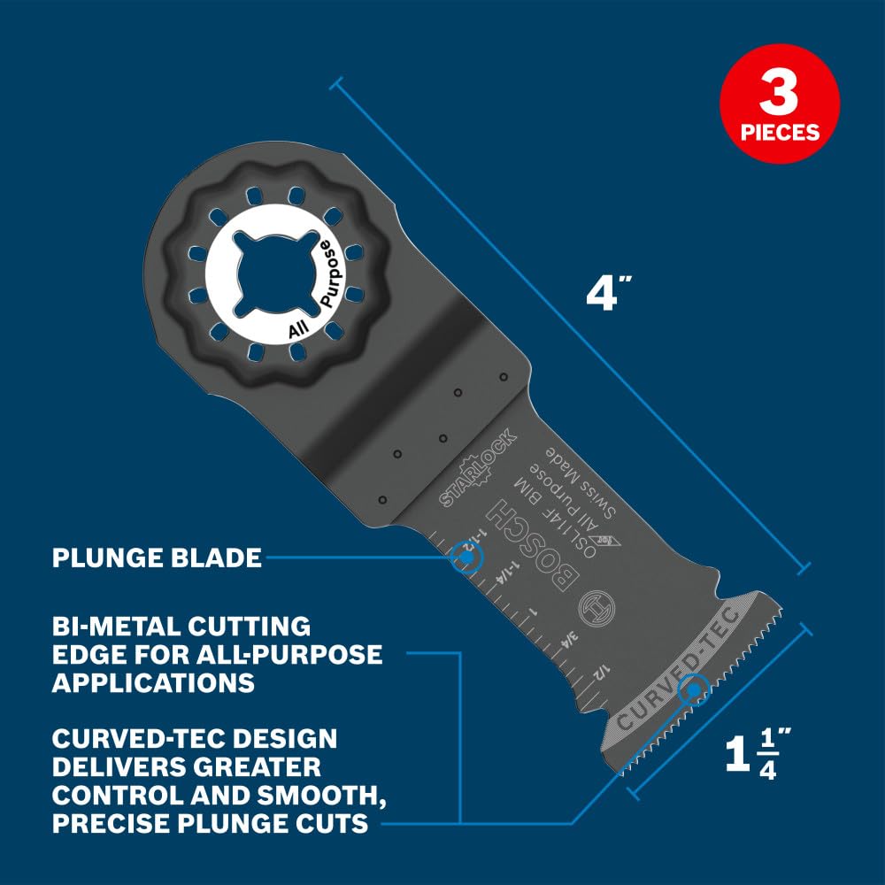 Bosch Starlock OSL114F-3 with 3D-fit interface for torque