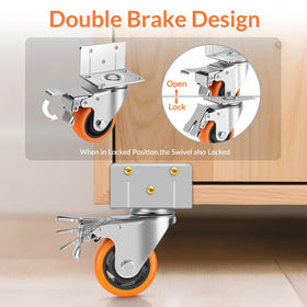 Bosgeot caster wheels installation kit included for easy mounting