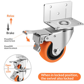 Bosgeot polyurethane caster wheels delivering quiet rolling