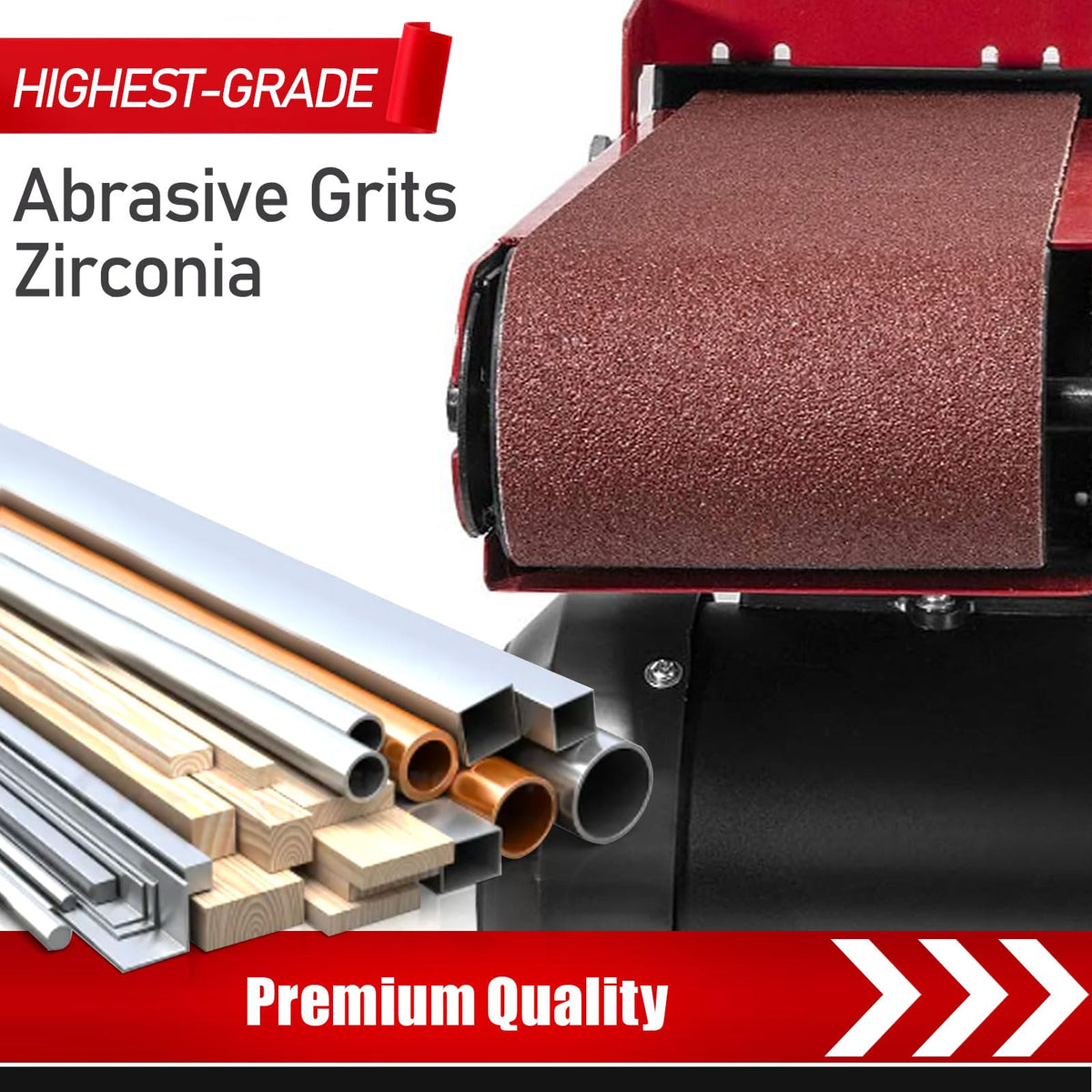 BOSHCRAFT 3x18 belt sanding belt in 180 grit for leveling rough surfaces and finishing