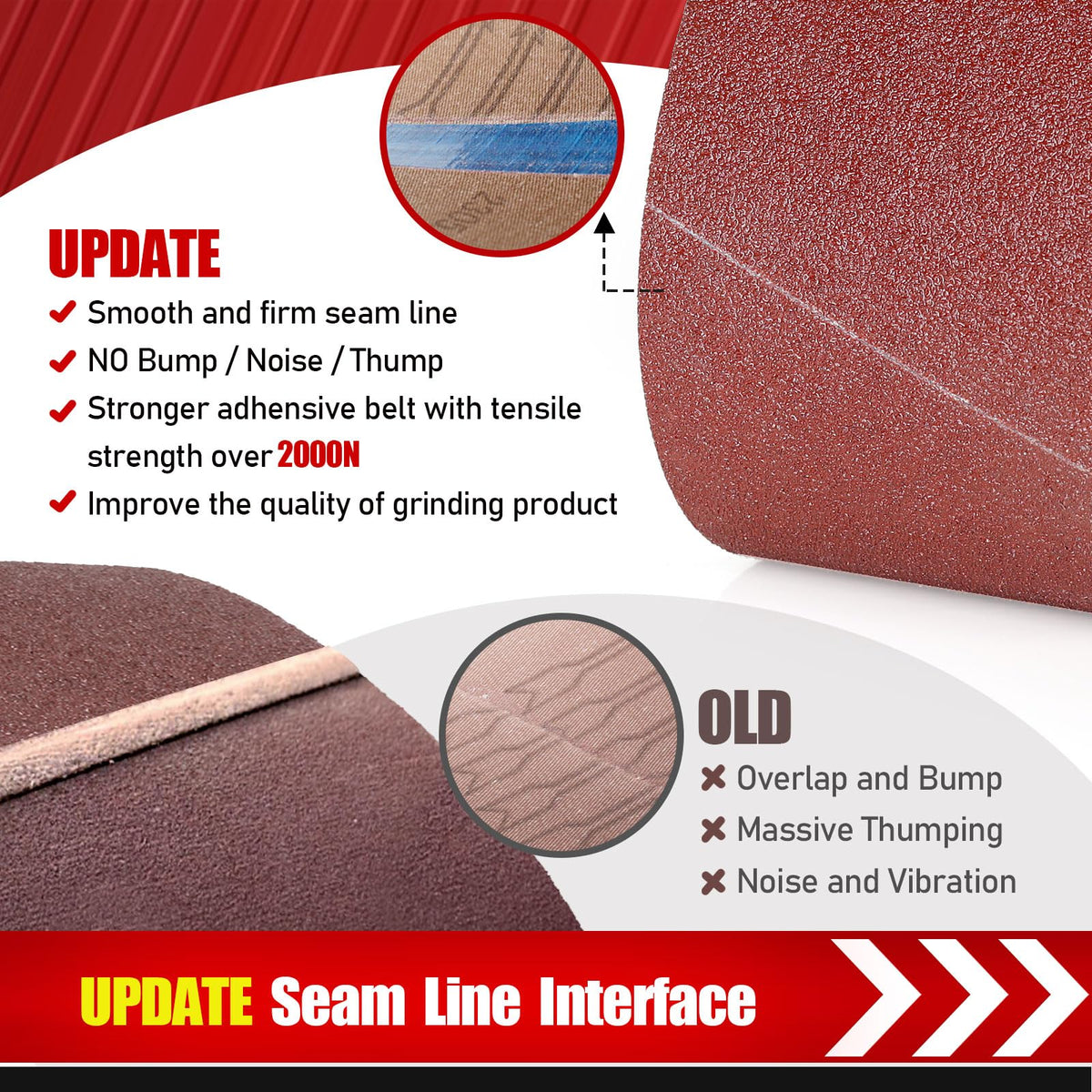 BOSHCRAFT 3x18 belt sanding belt in 400 grit for ultra-smooth polishing and refinement