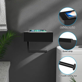 Anti drop edge on Bosoei toilet paper holder for secure roll placement.