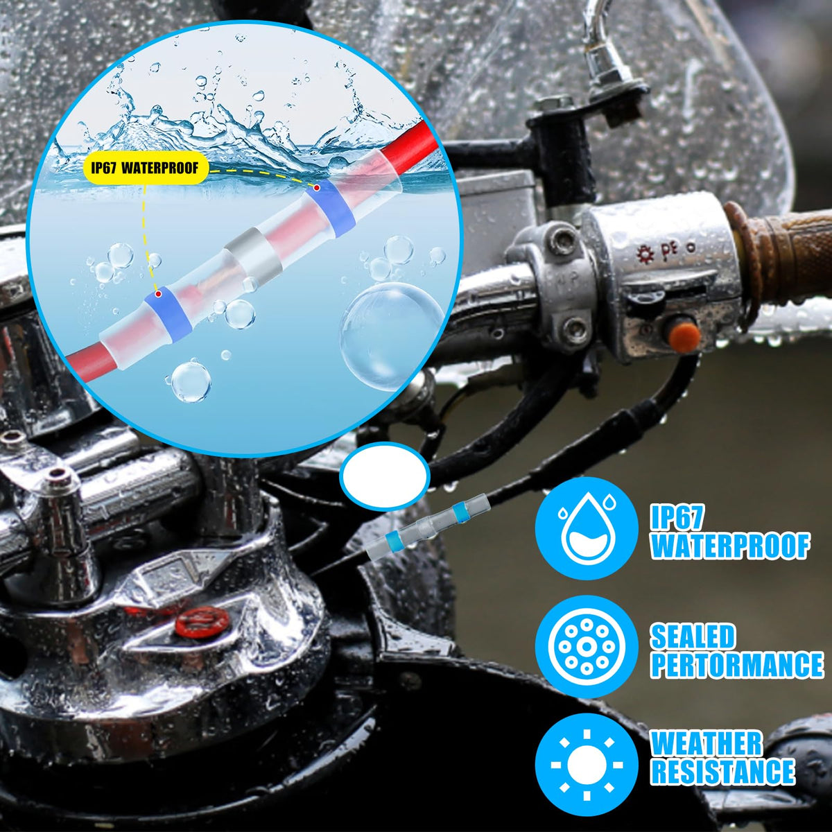 Bosoncala waterproof connectors assembly in action for marine and automotive projects.