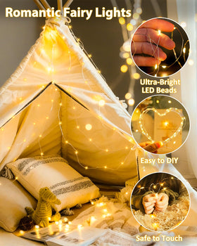Bossern 20ft silver copper wire enables flexible, shapeable decor.