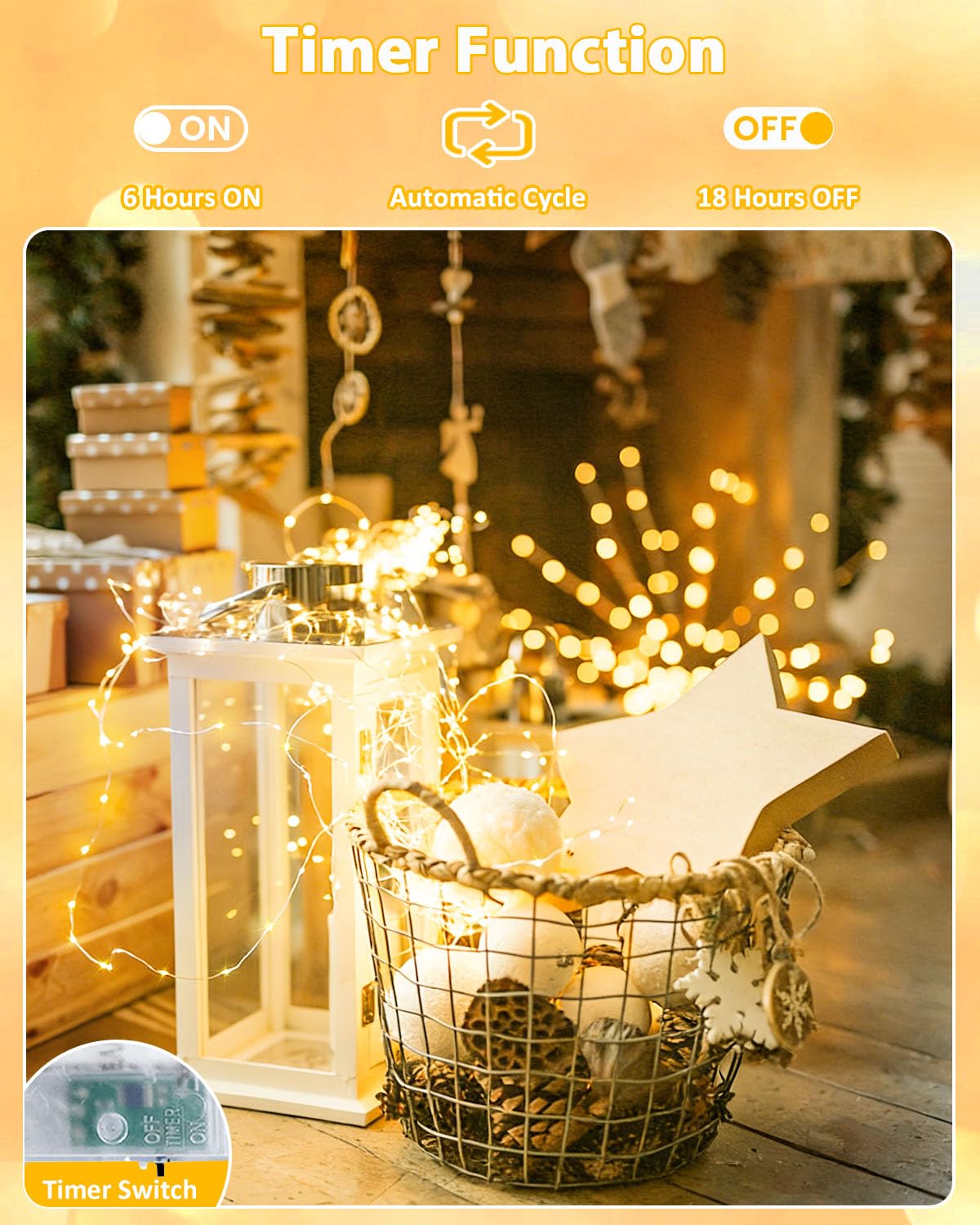 Bossern cuttable fairy lights for heart, star, or custom shapes.