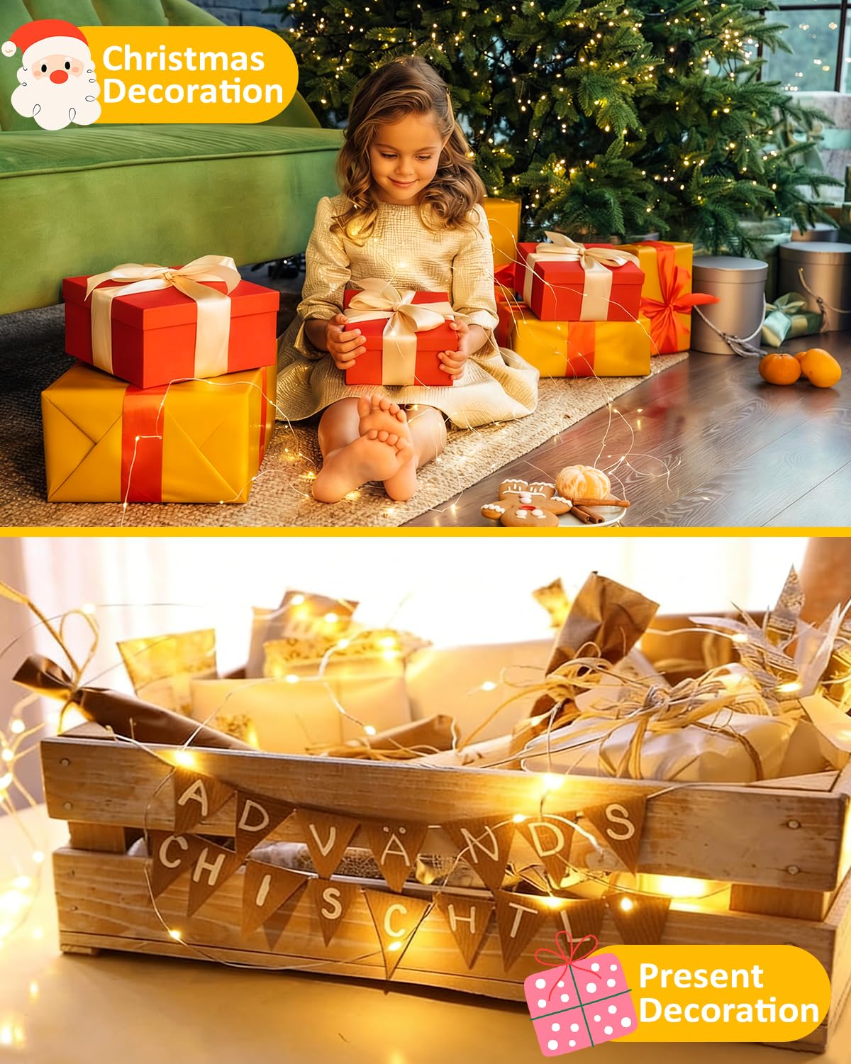 Bossern indoor-outdoor lights ideal for weddings, parties, and home decor.
