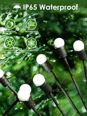 Bossern IP65 waterproof solar lights endure rain snow and sun.