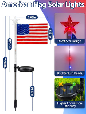 BOSSERN patriotic lights glow red, white, and blue for festive holiday displays.
