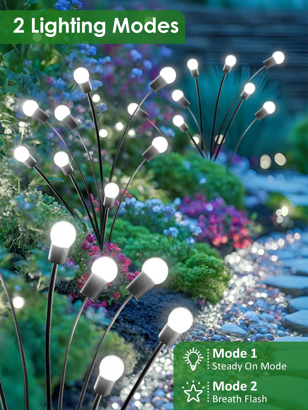 Bossern solar garden lights for pathway glow guiding guests safely.