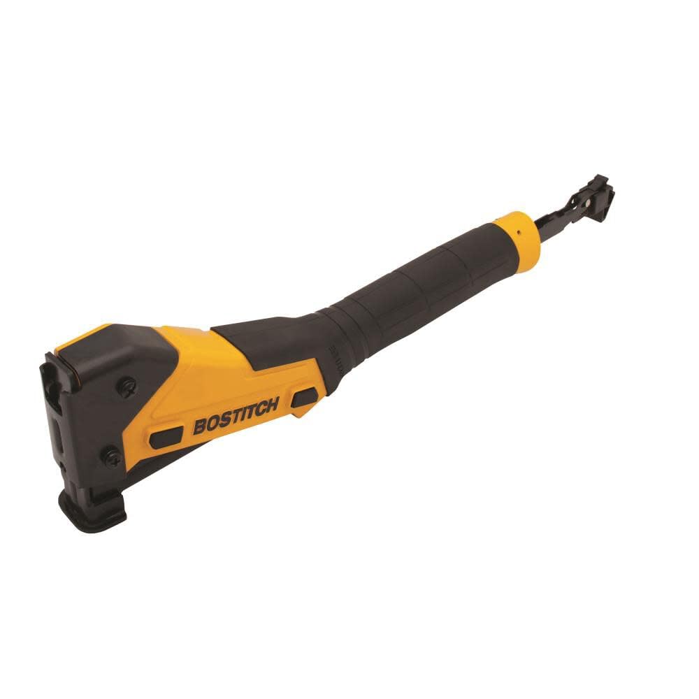 Bostitch Anti-Vibe Hammer Tacker grip highlighting multi-layer cushioning reduces shock during use.