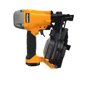 Bostitch depth-adjust wheel portrait emphasizing precise nail setting.