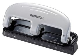 Bostitch EZ Squeeze 3-Hole Punch front view, reduced effort for everyday punching.