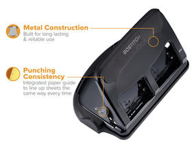 Bostitch EZ Squeeze non-slip rubber base enhances stability during use.