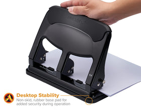 Bostitch EZ Squeeze removable chip tray keeps your workspace tidy.