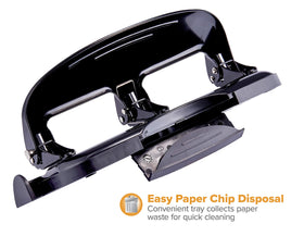 Bostitch Office EZ Squeeze rubber base provides stable punching.