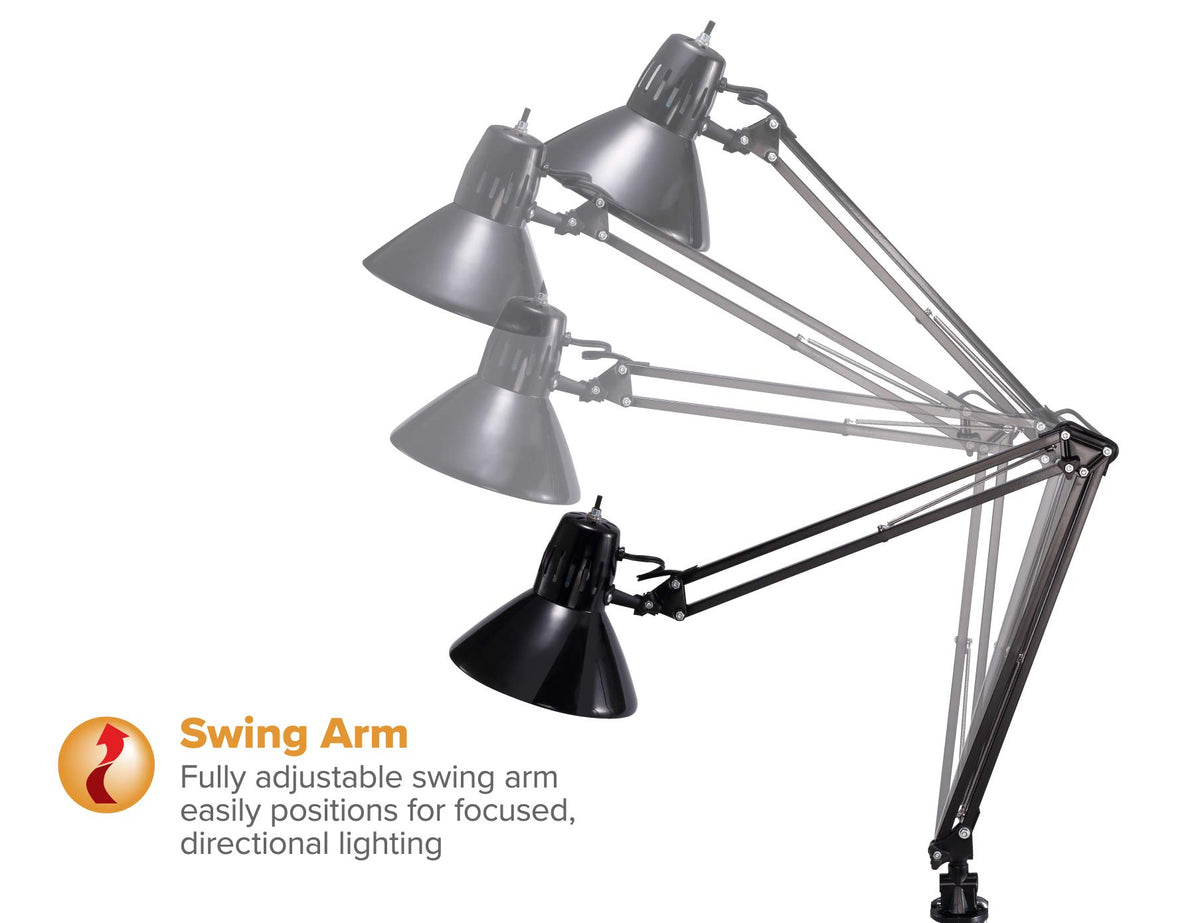 Includes replaceable LED bulb for immediate brightness.