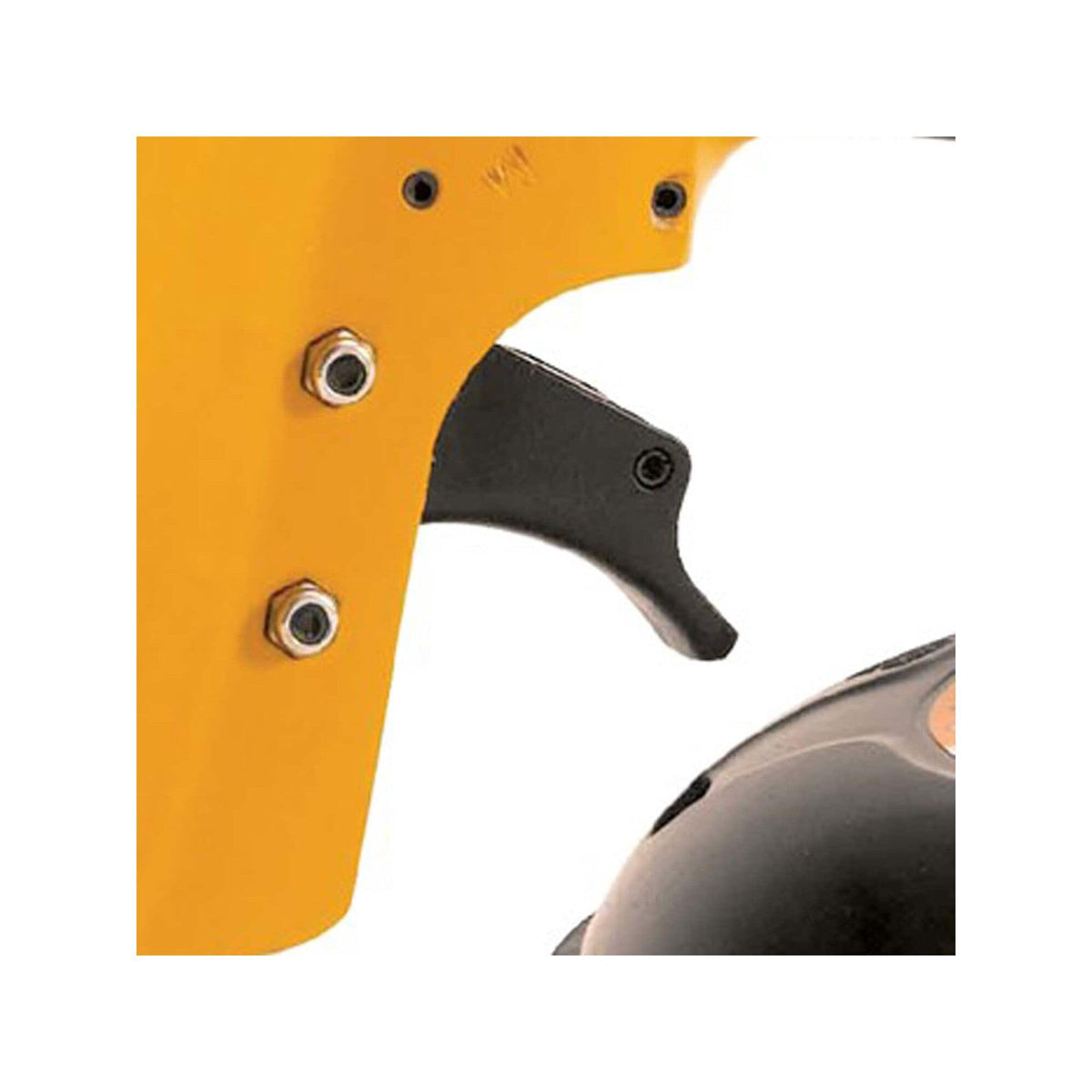 Carbide nosepiece and wear guards extend tool life on abrasive surfaces.