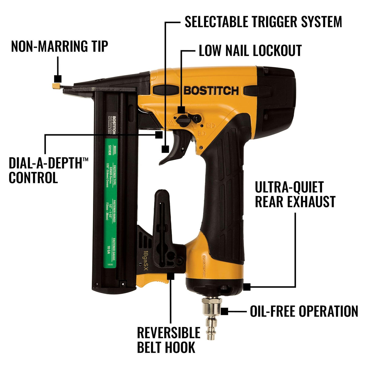 Selectable trigger on the SX1838K enables sequential or contact operation