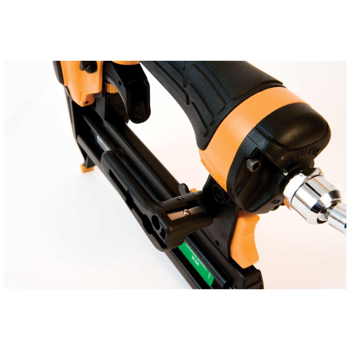 Bostitch SX1838K stapler in action driving narrow crown staples